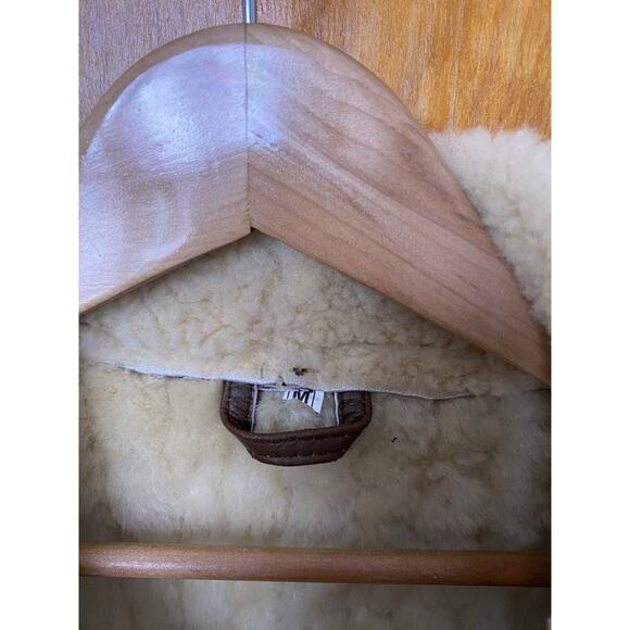 Men's B3 Flight Pilot RAF Aviator Shearling Sheepskin Leather Bomber Jacket Sz M - Picture 7 of 12